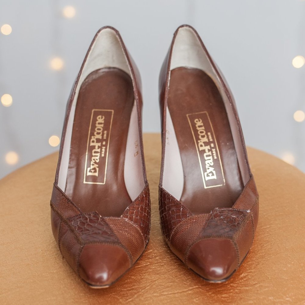 Evan-Picone Leather Heels shoes